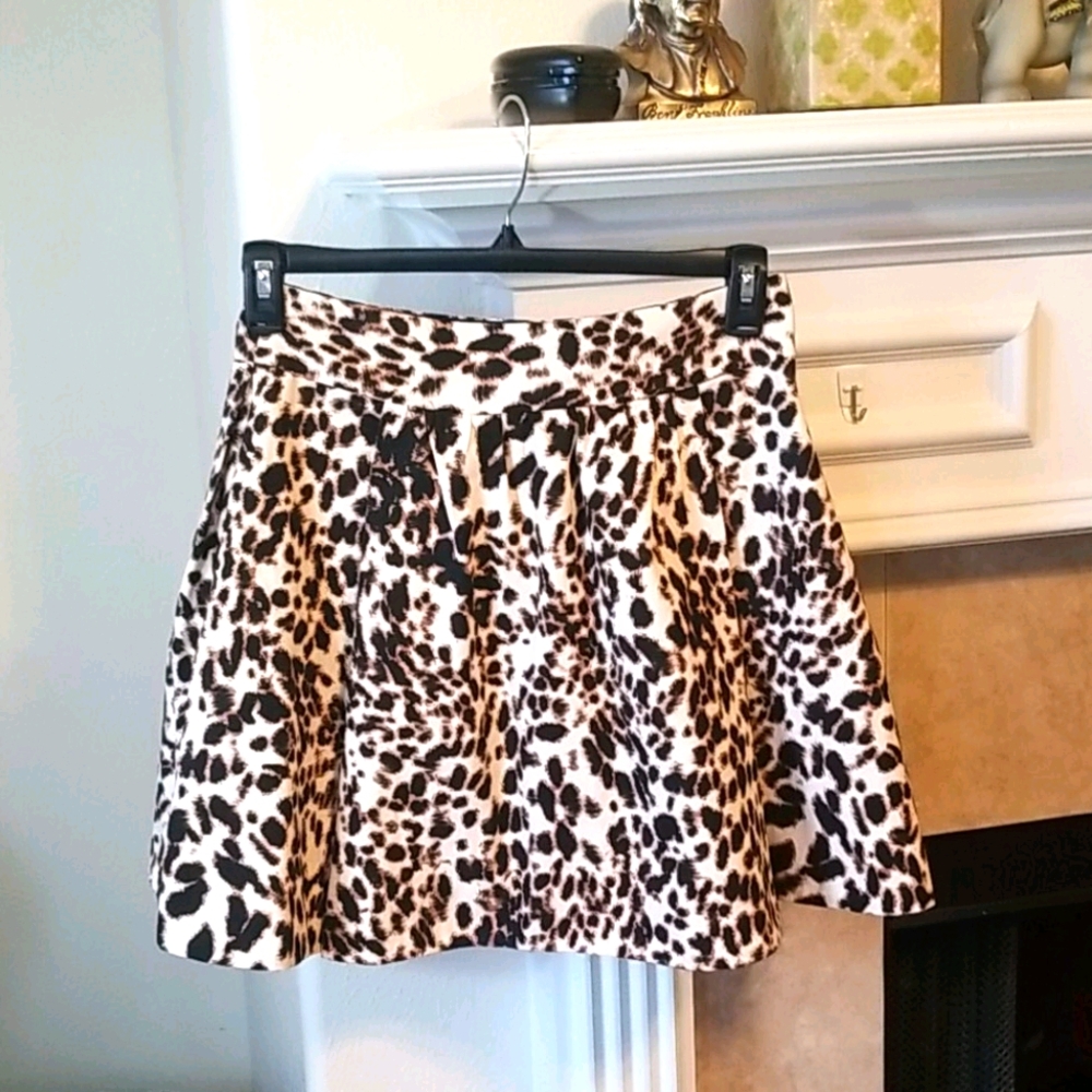 Zara Leopard Skirt